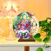 Special Shape Garden Gnome Diamond Painting Spinning Calendar Wooden Perpetual Desk Calendar Manual Rhinestones Wheeled Calendar