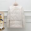 2024 Women's Stylish Short Down Jacket, Stand Collar Puffer, Petite Korean Style Autumn Winter Outerwear