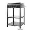 4-Burner Freestanding Gas Stove - Lightweight 19.8Lbs with Top Covers & Double Storage Shelves for Home/Outdoor