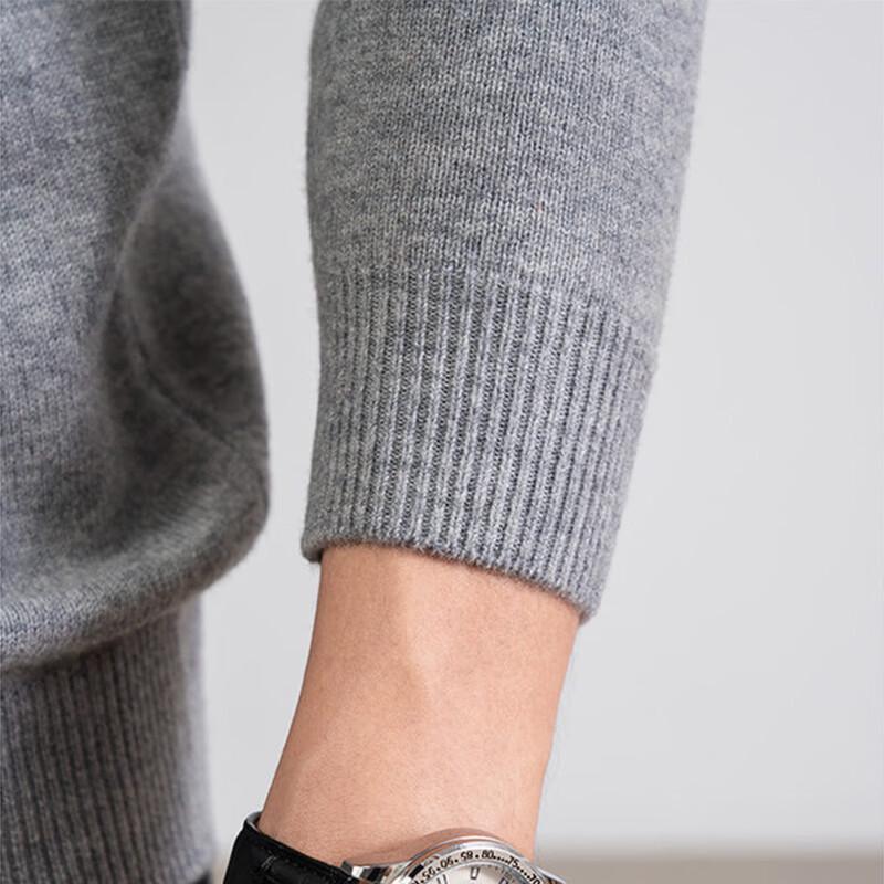 Hengyuanxiang Men's 100% Pure Wool Round Neck Thermal Sweater