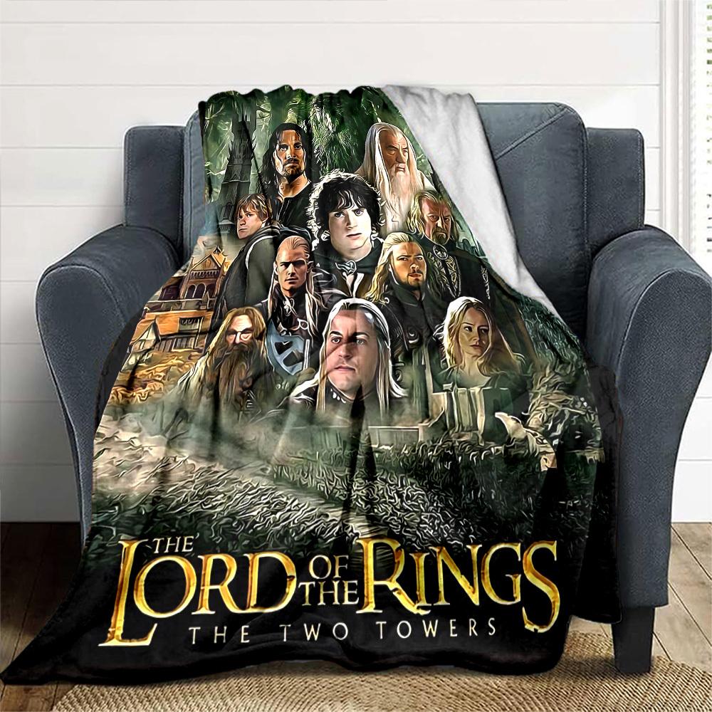 1pc Lord of the Rings Two Towers Flannel Blanket Soft Warm Throw for Home, Office, Travel, All-Season Cozy Bedding Gift L1406