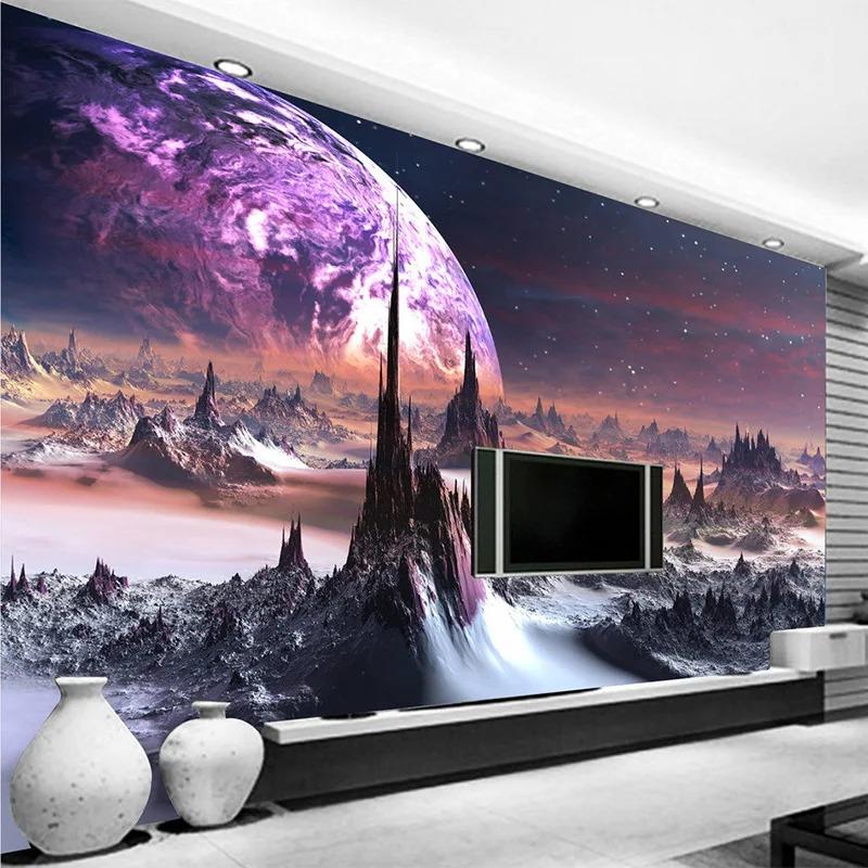Star Universe Photo Wallpaper 3d Stereo Embossed Modern Decor Living Room Mural Home Decor