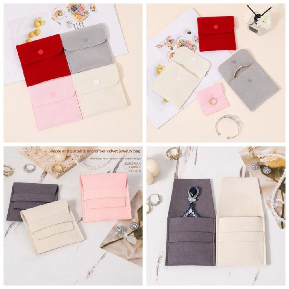 Foldable Mini Jewelry Display Bag Small Earrings Organizer Necklace Ring Packing Bag Women