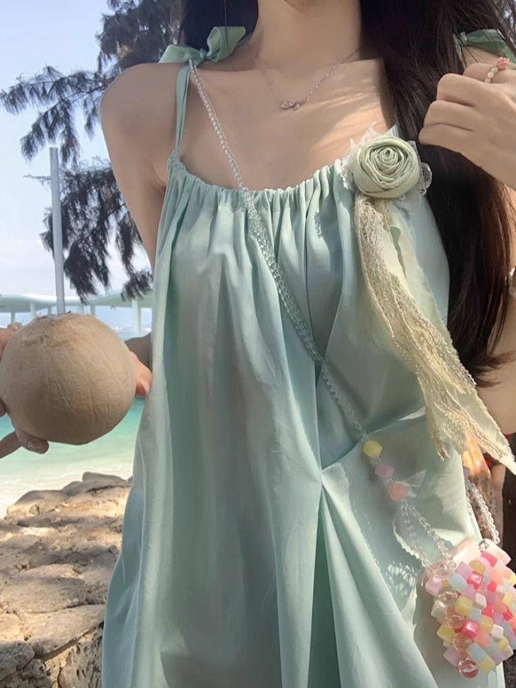 Women s Elegant Midi Camisole Dress - Sweet, Refreshing, Versatile Summer New Arrival Small