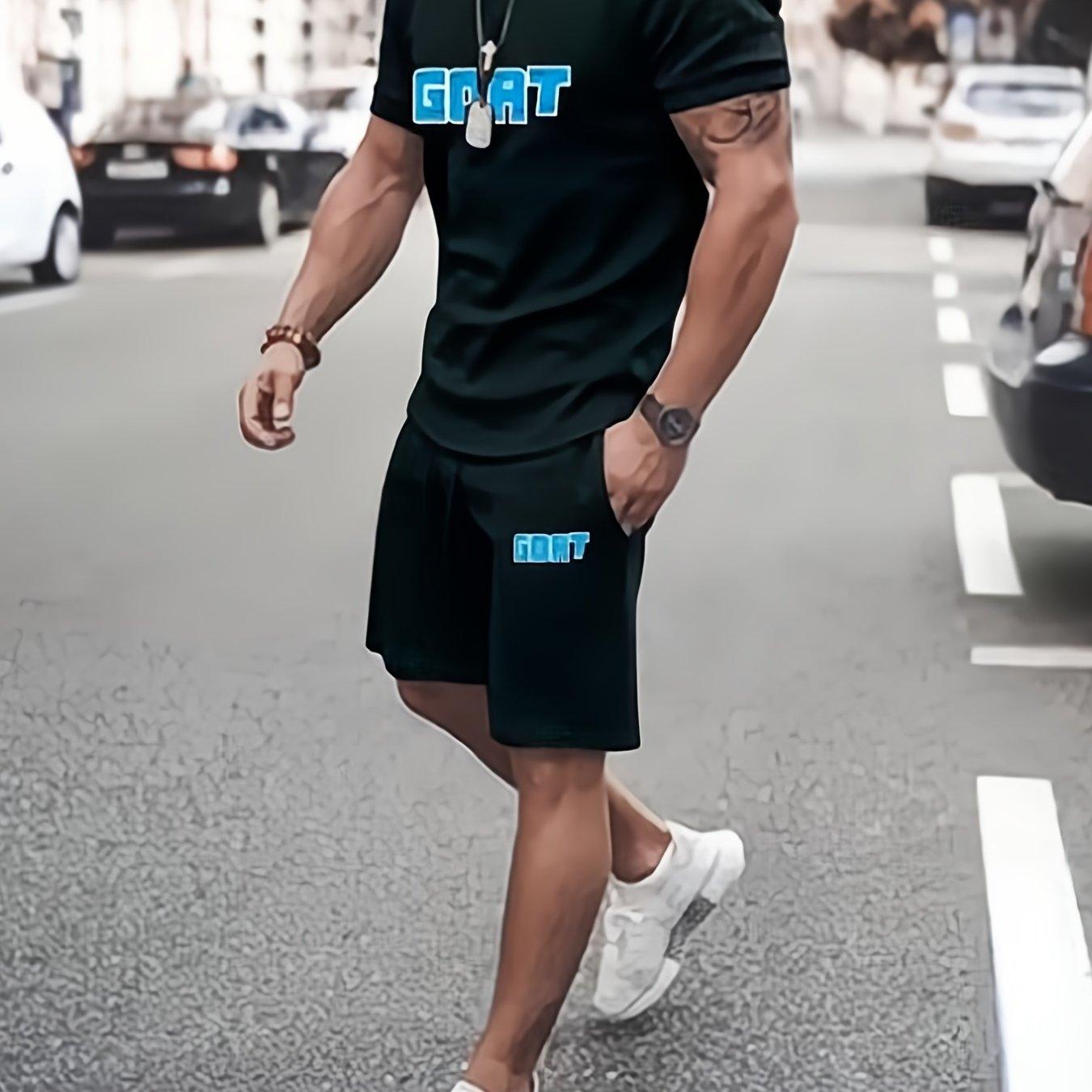 

Новинка мужского повседневного комплекта из футболки и шорт с коротким рукавом, комплект домашней одежды из двух предметов для лета, комплект молодежной спортивной одежды с принтом, пижамные комплекты 6XL