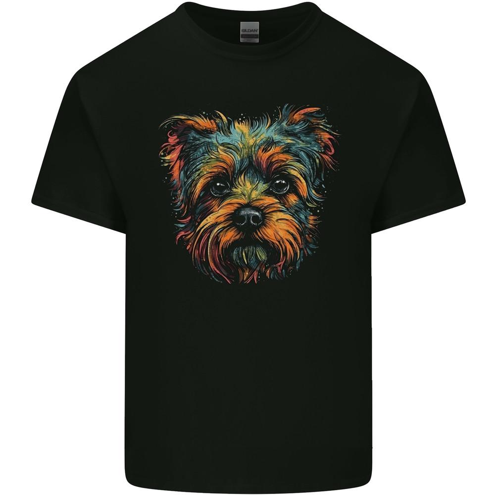 A Cute Yorkshire Terrier Dog Mens Light Cotton T-Shirt