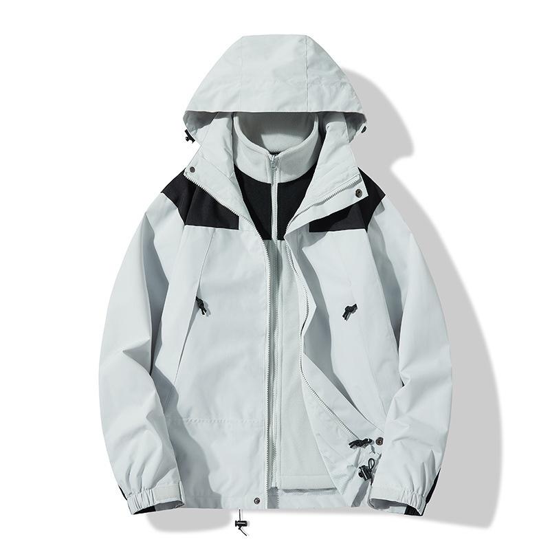 Jacke Herren- und Damen-Explosionsjacke Winter Outdoor Drei-in-Eins Abnehmbarer Zweiteiler Bergsteigeranzug Paar