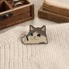 Thumb Up Design Animal Brooch Crying Cat Lapel Badge Fashion Backpack Badge  Daily Wear