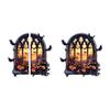 Halloween New Horror Pumpkin Black Skeleton Sticker Bedroom Living Room Background Holiday Decoration Wall Sticker