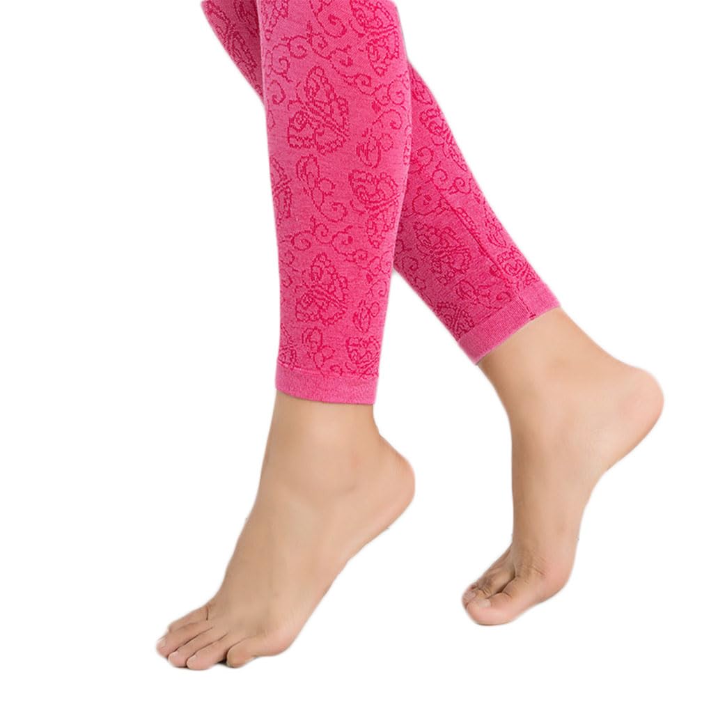 Heattech Underwear Set and Innerwear and Long Pants Nightwear 003 [ZDCGT] Women's (Top Bottom) - Long-Sleeved - Warm, Insulating, Lace, Stretch, Soft,