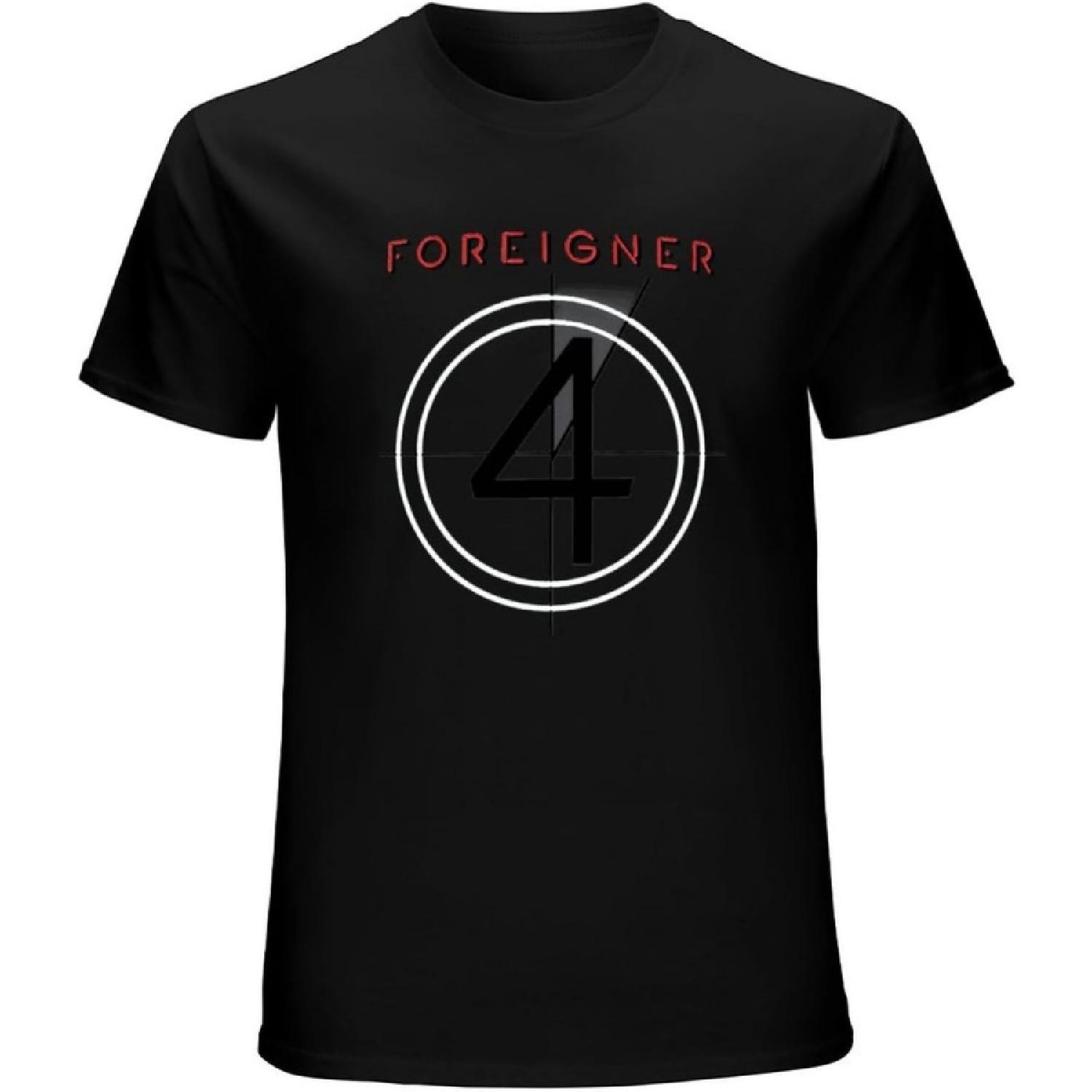 Foreigner British 4 Album Cover Men s Rock Music 100% Cotton Short Sleeve T-Shirt Black S чёрный