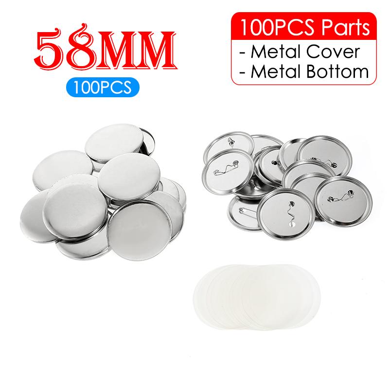 32-75mm Badge Button Mold Interchangeable Die for Button Maker Round/Heart Shaped Mold Badge Pins Parts Supplies for DIY Making