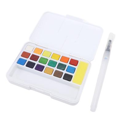Watercolor Paint Set Travel 18 Vivid Colors Professional Washable for Artists Students