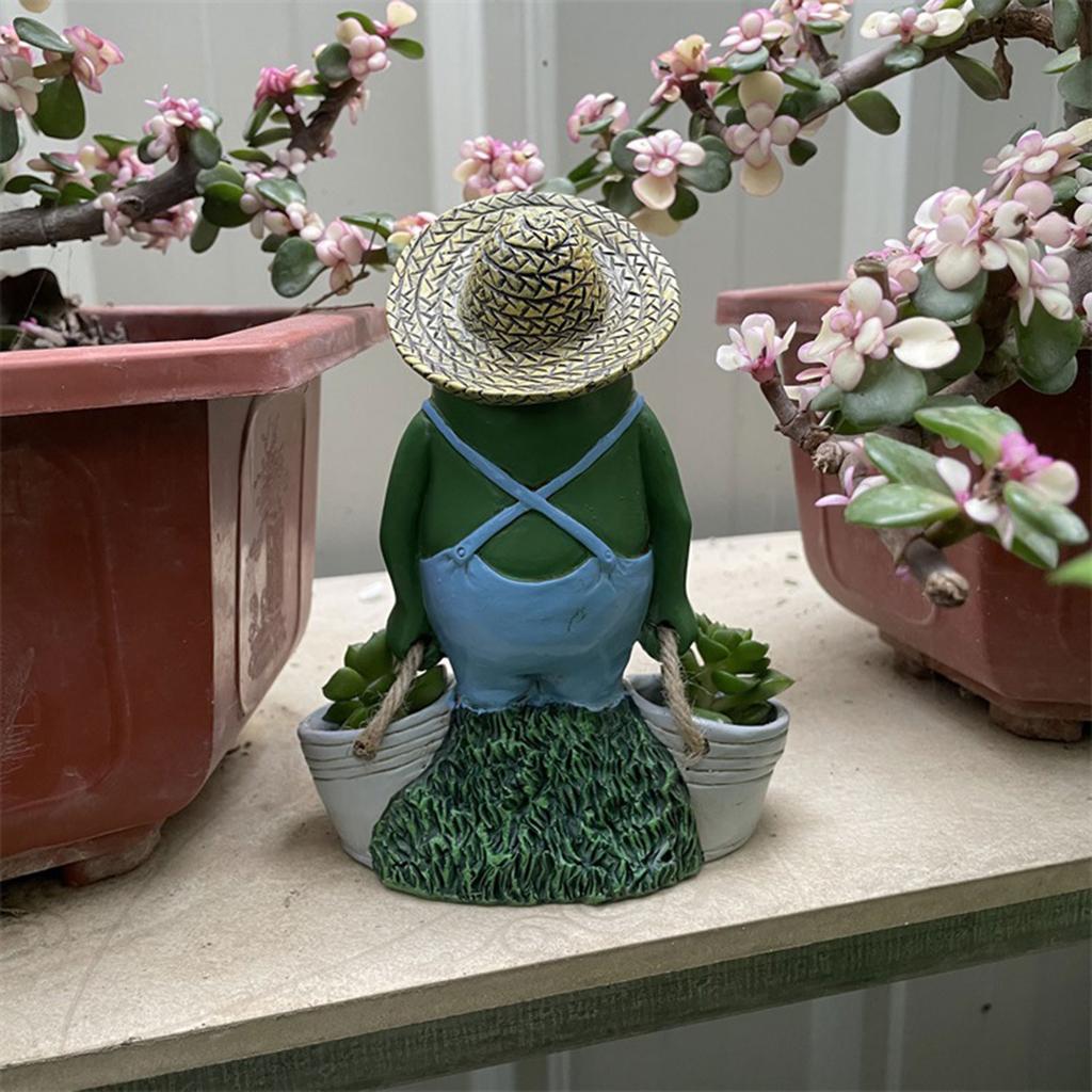 Playful Farming Animal Figurine Sculpture Ornament Durable Attractive Resin Decoration for Lawn Yard Outdoor Space Decor