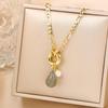 6 Colors Shiny Zirconia Comma Water Drop Pendant Clavicle Chain Choker Classic for Woman Girl Daily Party Jewelry Holiday Gift