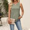 Women's Fashionable V-neck Loose Casual Pleated Sleeveless Vest Top