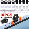10PCS Anti Dust Plug Transparent Charge Port DIY Dust Plug for IPhone Type-C Plugs Stopper Protection Cap Mobile Phone Pendant