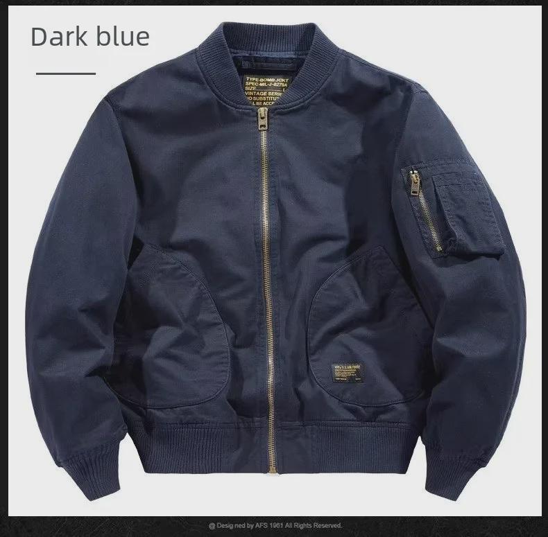 Unisex Retro Japans Pilotjack - Lichtgewicht Katoenen Baseballjas voor Lente, Herfst en Winter