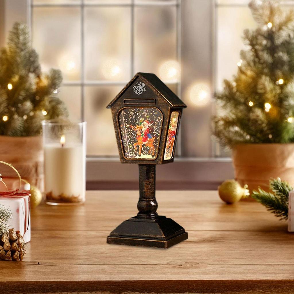 Weihnachten Schneekugel Glitzernde Spieluhr Weihnachtsspielzeug Einzigartiges LED-Flackern Schneeflocke für