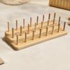 Fly-Tying Thread Rack Wood-Toned Craft Supply Organizer Compact