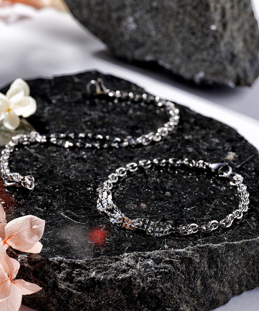 Polalita Surgical Bold Double Chain Bracelet (Plt-Br-008_Sv)