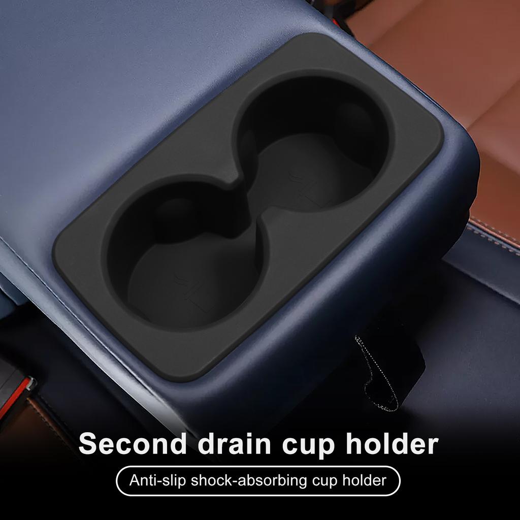 for Ford Maverick 2022-2025 Second Row Water Cup Holder Storage Box Slilcone Shock-Absorbing Tray Tidying Car Accessories
