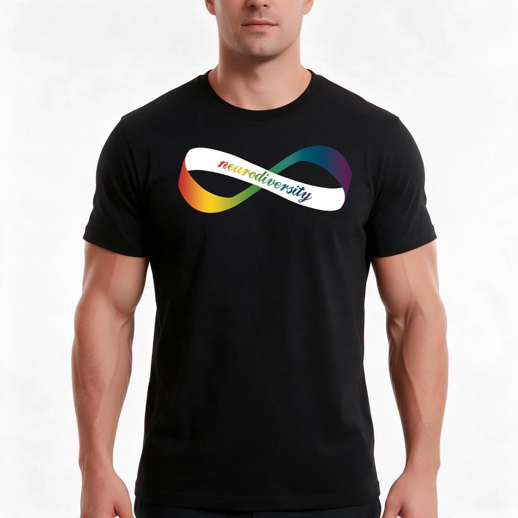 Neurodiversity Mbius Tshirt Summer Casual Cotton Tee Oversized Streetwear Tops Vintage Graphic Print Unisex Unisex Unisex