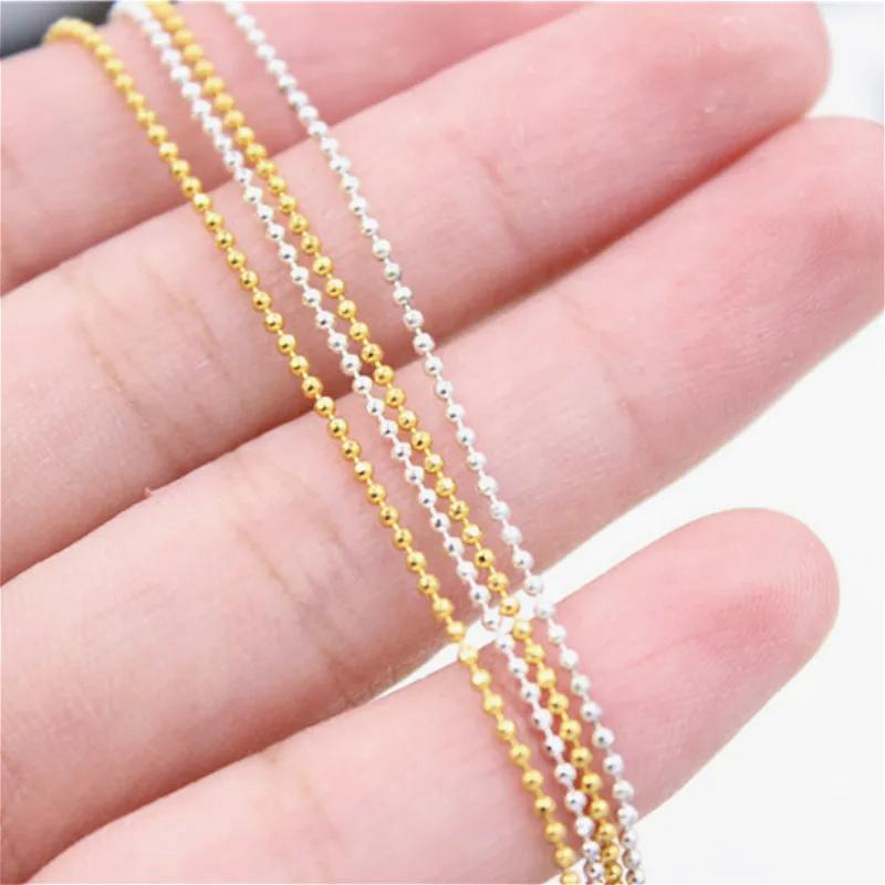100cm 3D Gold Nails Metal Chain Bead Micro Tips DIY Steel Ball Punk Style Nail Art Decoration Beauty Accessories Nails Accessory