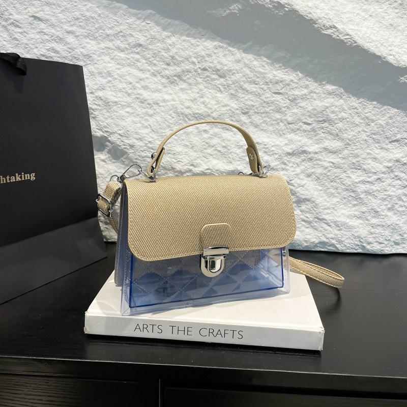 2025 new messenger bag women's fashion high sense translucent versatile single shoulder portable diagonal span saddle bag