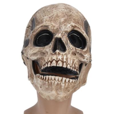 Halloween Skull Mask Celohlavová Cosplay Party maska ​​na Vánoce Velikonoce Nový Rok Žlutá