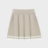 Rick Viscose Two-Tone Pleated Knit Skirt (Beige)_L3A1-Ns02K