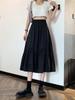 White Pure Desire High-Waist A-line Midi Skirt for Women - Summer 2025