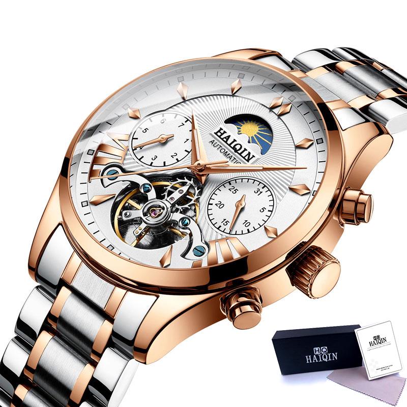 Buy HAIQIN Luxury Mens Watches Automatic Mechanical Bussiness Watch Men
