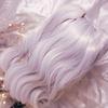 YR EARTH Heat-Resistant Doll Wig, 8-9 Inch, Cute Curly Hair, Arrangeable, 1/3 Scale, BJD, DD, MDD, S199 (Pearl Gray)