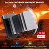 Fireproof Document Bag (5200℉) with Fireproof Organizer Travel Case,8 Layers Safe Money Bag Storage for Important Documents,Cash,Valuables