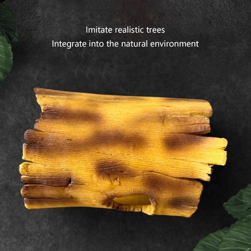 Natural Reptiles Habitats Decors Resin Hideouts Cave For Bearded Dragons Geckos Climbing Shelter Place Easy to Clean