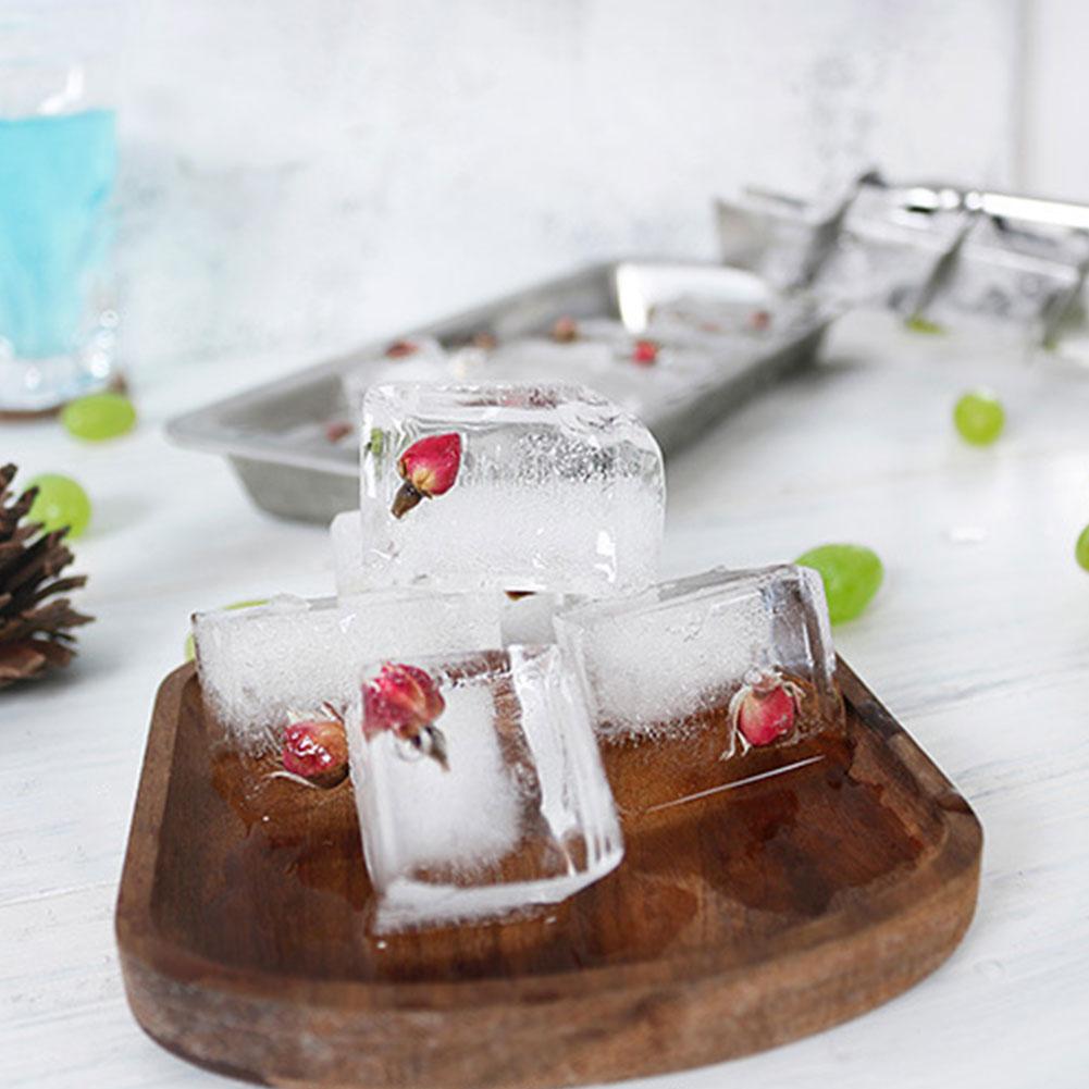 Nerezová forma na ledové kostky 18 přihrádek Kovová forma na ledové kostky s rukojetí pro snadné vyjmutí Forma na led do kuchyně a baru