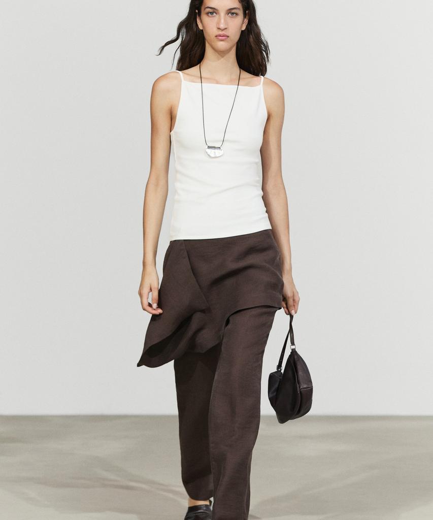 Masimodutti Linen Blend Skirt Pants