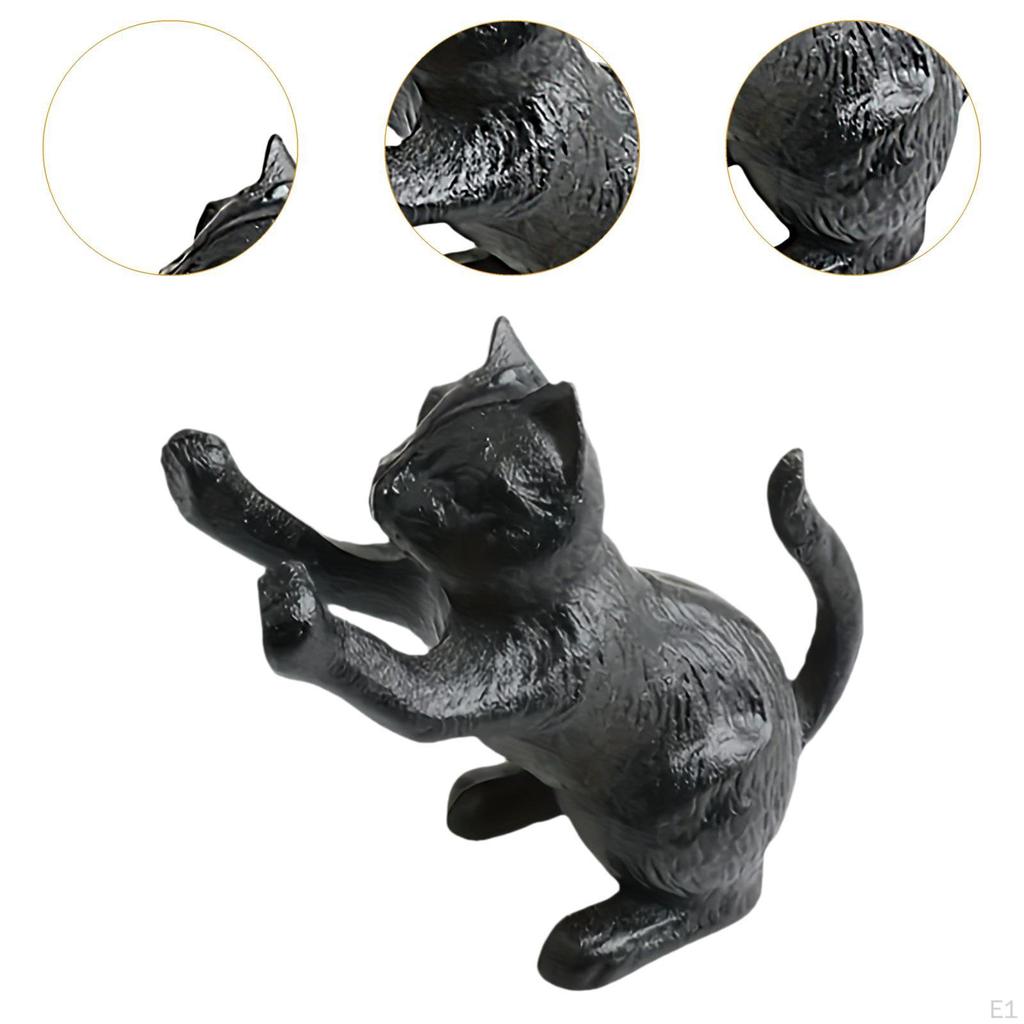 Decorative Cat end Desktop Storage Decoration Statue Cast Iron for Display Shelf Library Study
