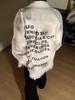 White Denim Jacket Men's Spring and Autumn American Retro Trendy Brand Design Sense Destruction Rough Lapel Tooling Jacket