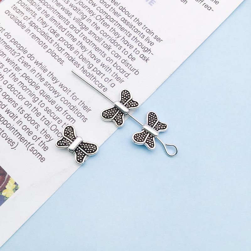Retro Antique Tibetan Silver Spacer Beads for DIY Jewelry - Large Hole Alloy Beads for Bracelets & Necklaces