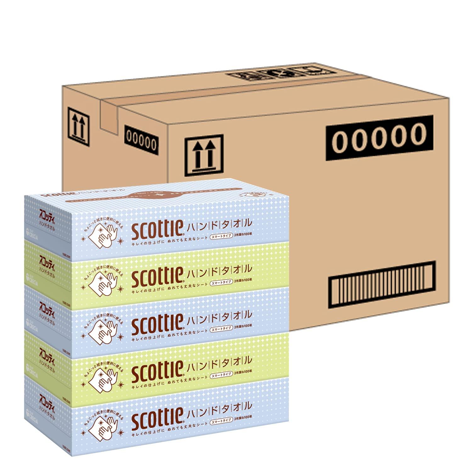 

Бумажные полотенца Scotty для рук, тип Smart, 200 листов, 5 коробок x 12 упаковок [Распродажа в коробках] (100 комплектов)