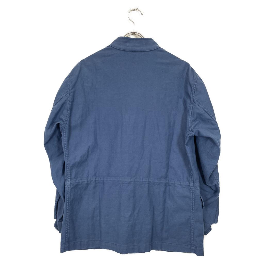 Corneliani CC COLLECTION CORNELIANI Blue Cotton Linen RESCA52 Field Jacket Jacket 52 blueUsed