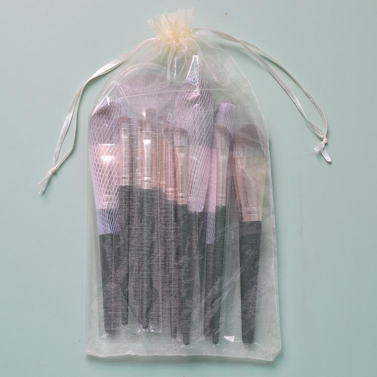 Green Cloud 14-Piece Makeup Brush Set with Soft Bristles - Perfect for Beginners