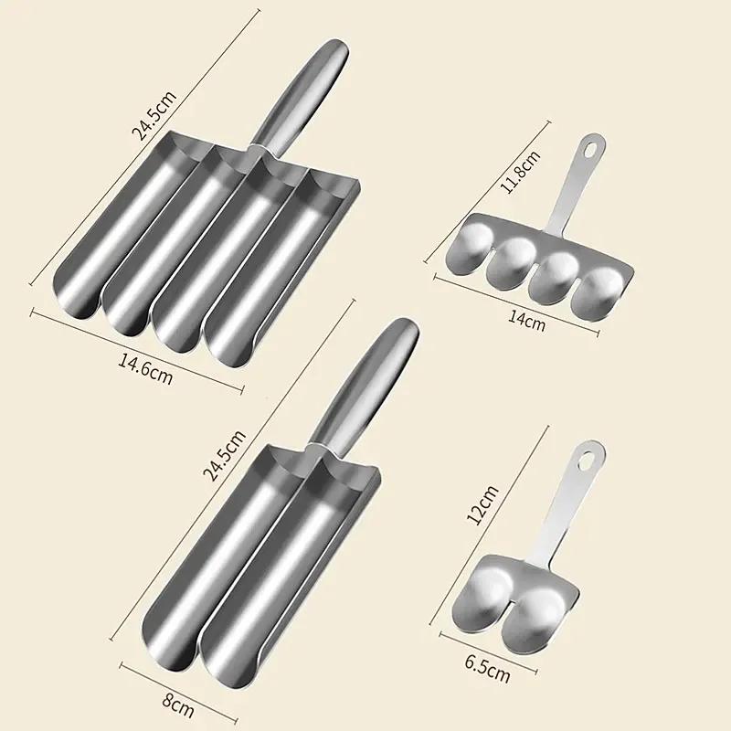 סט להכנת קציצות Non-Stick לשחרור קל - כפית קציצות ידנית לכדורי דגים ללא מאמץ - כלי מטבח אידיאלי לבישול ביתי