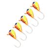 5 Stück Eisangel-Jigs Haken Kohlenstoffstahl Winter Eisangelköder Tragbarer Angelhaken Tackle für Outdoor 5mm