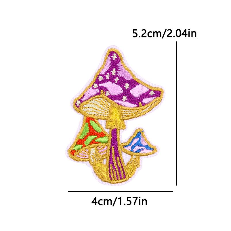West Cowboys Iron On Patches For Clothing thermoadhesive Patches For Clothes Mushroom Embroidery Patches For Hat/Jeans DIY Badge