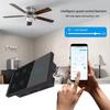 147*86MM Touch Glass & PC Panel Smart Life WiFi 4 Gang Wall Switch and Fan Speed Control Compatible with Alexa Google Home