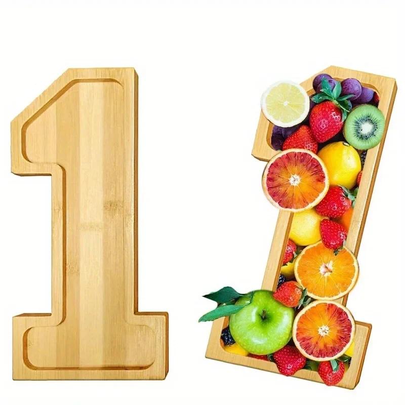 1 Pcs Digital Tray Fruit Cheese Platter Vegetable Food Plate Party Supplies Cooked Food Plate Home Decoration Crafts Xmas Gift