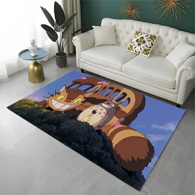 Classic T-Totoro Cartoon Cute Carpet Rug for Playroom Bedroom Living Room Sofa Home Decor,kid Area Rug Non-slip Floor Mat Gift